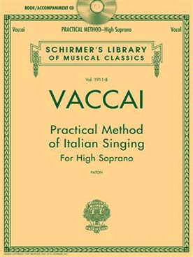 Illustration de Méthode pratique de chant italien - éd. Schirmer voix élevée avec CD d'accompagnement