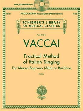 Illustration de Méthode pratique de chant italien - éd. Schirmer voix grave avec CD d'accompagnement
