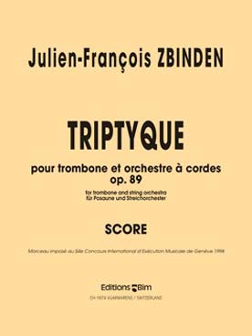 Illustration de Triptyque op. 89 pour trombone et orchestre à cordes