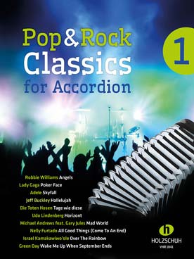 Illustration de POP AND ROCK CLASSICS FOR ACCORDION - Vol. 1