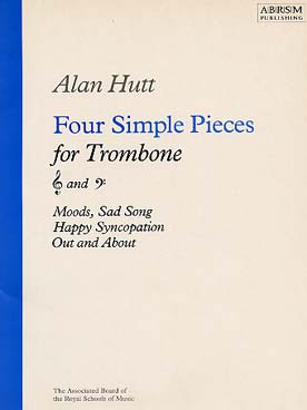 Illustration de 4 Simple pieces pour trombone (clé de sol et fa) et piano   
