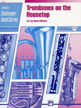 Illustration trombones on the housetop