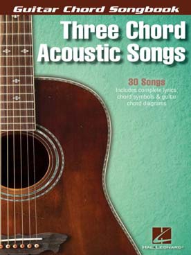 Illustration de GUITAR CHORD SONGBOOK (paroles/accords) - 3 Chord acoustic songs