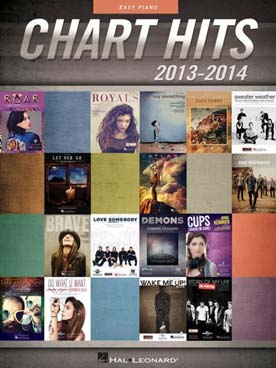 Illustration chart hits of 2013-2014 easy piano