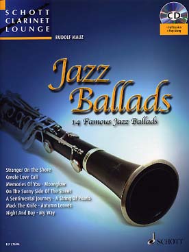 Illustration de JAZZ BALLADS : 14 célèbres ballades jazz, arr. Juchem pour clarinette et pian
