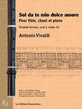 Illustration de Sol da te, mio dolce amore pour flûte et piano