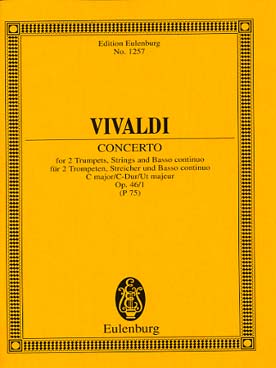 Illustration de Concerto op. 46/1 RV 537 en do M pour 2 trompettes, cordes et basse continue