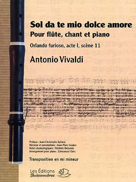 Illustration de Sol da te, mio dolce amore pour flûte,  chant et piano