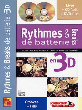 Illustration de Rythmes & breaks de Batterie en 3D avec CD et DVD