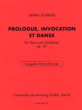 Illustration de Prologue, invocation et danse op. 47 pour cor et orchestre, réduction piano
