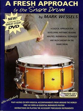 Illustration de A Fresh approach to the snare drum avec 2 CDs et DVD