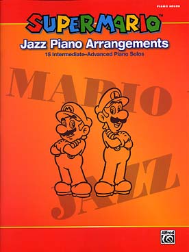 Illustration de SUPER MARIO Jazz piano : 15 arrangements d'airs de la série de jeux vidéo - niveau moyen à avancé