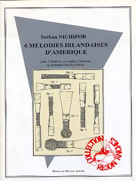 Illustration de 6 Mélodies Irlandaises d'Amérique pour 2 hautbois, cor anglais, 2 bassons ou orchestre d'anches doubles