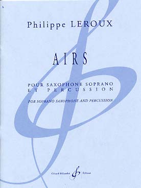 Illustration de Airs pour saxophone soprano et percussion