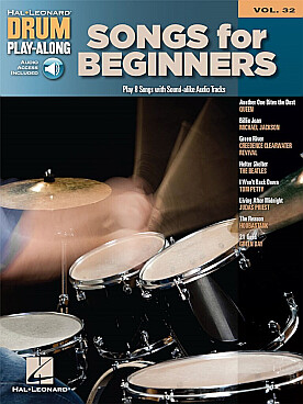 Illustration de DRUM PLAY ALONG avec accès audio - Vol. 32 : Songs for beginners