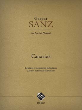 Illustration de Canarios, arr. Narváez pour 2 guitares et instruments mélodiques