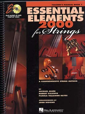 Illustration de ESSENTIAL ELEMENTS for strings avec CD et DVD - Vol. 1 : livre du professeur en anglais