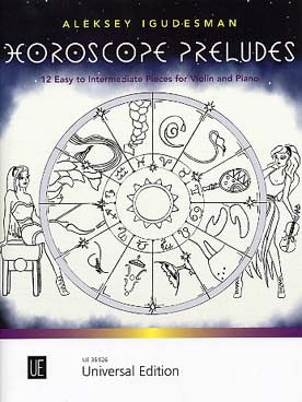 Illustration de Horoscope preludes : 12 easy to intermediate pieces