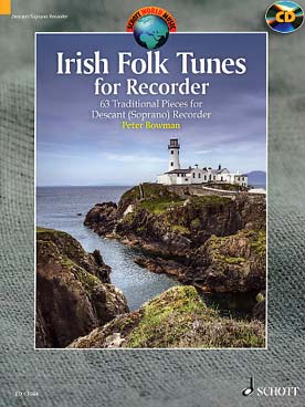 Illustration de IRISH FOLK TUNES for descant recorder : 63 pièces traditionnelles avec CD d'écoute