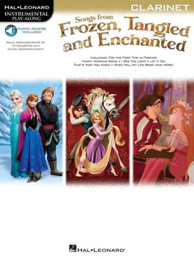Illustration de DISNEY chansons de Frozen (la reine des neiges), Tangled (raiponce) et Enchanted (il était une fois) avec accompagnement play-along à télécharger