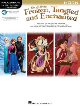 Illustration de DISNEY chansons de Frozen (la reine des neiges), Tangled (raiponce) et Enchanted (il était une fois) avec accompagnement play-along à télécharger