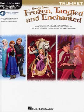 Illustration de DISNEY chansons de Frozen (la reine des neiges), Tangled (raiponce) et Enchanted (il était une fois) avec accompagnement play-along à télécharger