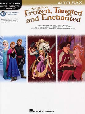 Illustration de DISNEY chansons de Frozen (la reine des neiges), Tangled (raiponce) et Enchanted (il était une fois) avec accompagnement play-along à télécharger