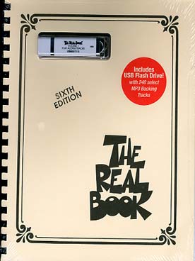 Illustration de REAL BOOK EN DO - Vol.1 : 6e édition avec 240 chansons sur clé USB