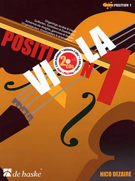 Illustration de Viola position, pièces originales avec 2 CD play-along - 1 : schémas de doigtés, gammes et triades