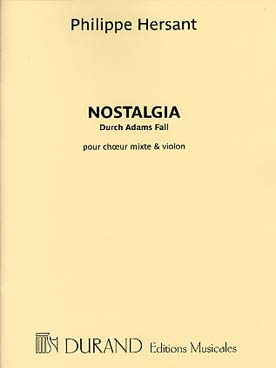 Illustration de Nostalgia pour violon et chœur