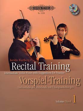 Illustration de Recital training : intermediate violin pieces with suggestions to practice - Vol. 1