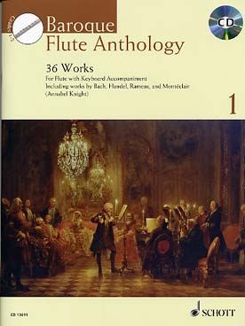 Illustration de BAROQUE FLUTE ANTHOLOGY - Vol. 1 : 36 pièces de Oswald, Rameau, Purcell, Bach... avec CD d'écoute