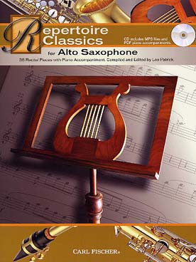 Illustration de Repertoire classics for saxophone : 38 pièces avec piano