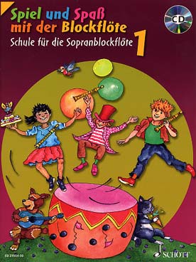 Illustration de FUN AND GAMES WITH THE RECORDER tutor book pour flûte à bec (soprano) - Vol. 1 avec CD