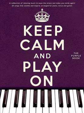 Illustration keep calm and play on (p/v/g) purple bk