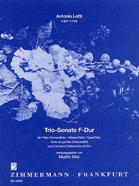 Illustration de Trio-sonate en fa M pour flûte (ou flûte à bec ou hautbois), viole de gambe (ou violoncelle) et basse continue  