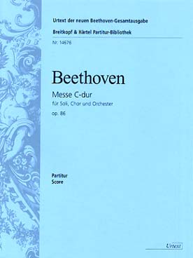 Illustration de Messe en do M op. 86 pour solos SATB, chœur SATB et orchestre Conducteur