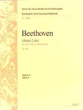 Illustration de Messe en do M op. 86 pour solos SATB, chœur SATB et orchestre Violon 2