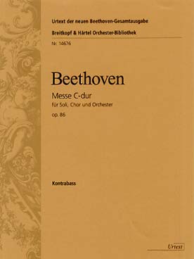 Illustration de Messe en do M op. 86 pour solos SATB, chœur SATB et orchestre Contrebasse