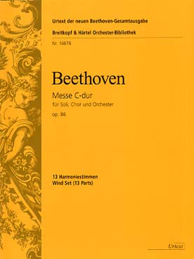 Illustration de Messe en do M op. 86 pour solos SATB, chœur SATB et orchestre Harmonie