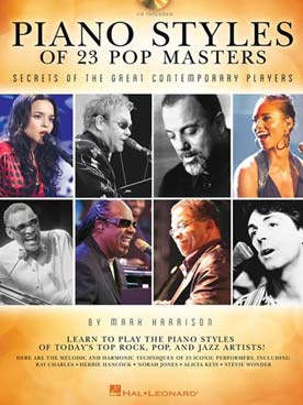 Illustration de Piano styles of 23 Pop masters : secrets of the great contemporary players