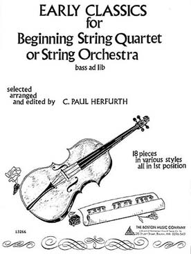 Illustration de Early classics for beginning string quartet or string orchestra
