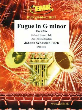 Illustration de Fugue en sol m (tr. Naulais) pour ensemble variable à 8 parties (piano et percussion en option)