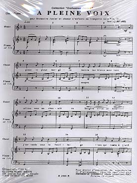 Illustration de A Pleine voix pour trompette solo ou chœur d'enfants et orchestre junior - Chœur (set)