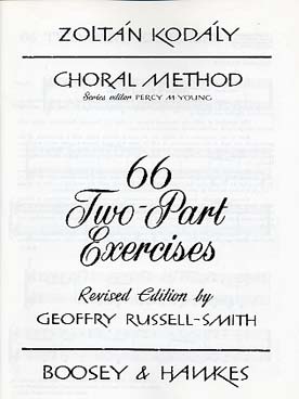 Illustration de Choral method - Vol. 6 : 66 Two-Part Exercises