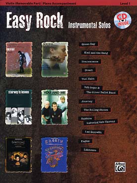 Illustration de EASY ROCK INSTRUMENTAL SOLOS - Violon niveau 1 avec CD