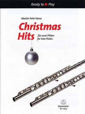 Illustration christmas hits for two flutes