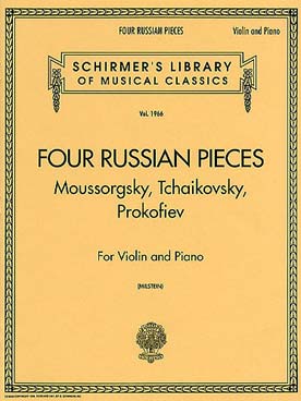 Illustration de FOUR RUSSIAN PIECES : Moussorgsky,  Tchaïkovsky, Prokofiev