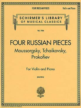 Illustration de FOUR RUSSIAN PIECES : Moussorgsky,  Tchaïkovsky, Prokofiev