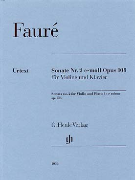 Illustration faure sonate n° 2 op. 108 en mi